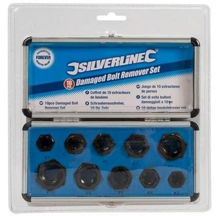 Silverline 467893 Set di Svita Bulloni Danneggiati, 10 Pezzi