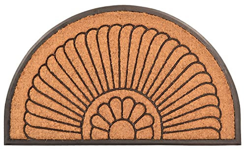 Notrax, zerbino in fibra di cocco naturale a mezzaluna, per interni ed esterni, 61 x 99 cm, C04 (C04S1830CR)