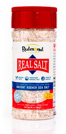 Redmond Real Sea Salt - Natural Unrefined Organic Gluten Free Kosher, 10 Ounce Shaker