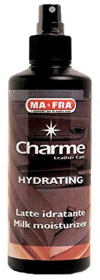 Ma-Fra, Charme Hydrating, Latte Idratante Anti-Invecchiamento per Interni in Pelle Auto, Formula con Elementi Emulsionanti di Origine Naturale e Agenti Idrantanti Nutrienti, Formato da 150ml