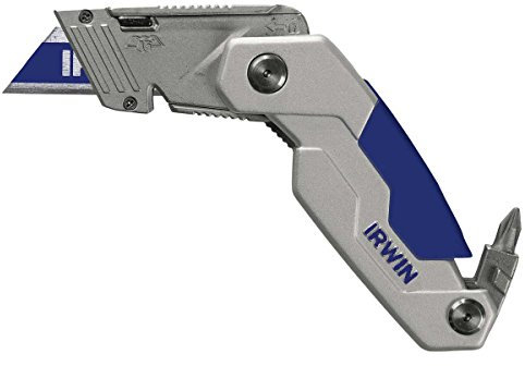 Irwin FK250 Trapezklingen-Klappmesser mit Gürtelclipse, Klingenmagazin und Schraubenbitaufnahme, 1888439