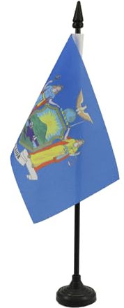 AZ FLAG - Tischflagge New York - 15x10 cm - Bundesstaat New York Tischfahne 10 x 15 Cm - Flaggen