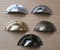 IRONMONGERY WORLD®90MM Solid Brass Cup Cupped Shell Drawer Cupboard Cabinet Door Pull Handle (Polished Brass)