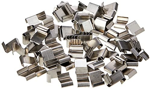 Merriway bh03660 z-lap tipo acristalamiento de efecto invernadero de acero inoxidable Clip – Pack de 100