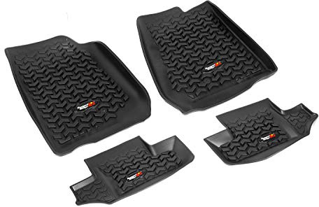Rugged Ridge All-Terrain 12987.02 schwarz vorne und hinten Boden Liner Kit für Select Jeep Wrangler Modelle