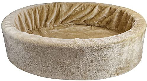 Schecker Teddy Schaumstoffbett 60 cm Elfenbein-beige die Bezüge sind abnehm- und waschbar Webpelz ist herrlich weich Lieblingskörbchen - über Jahre bewährt und sofort akzeptiert