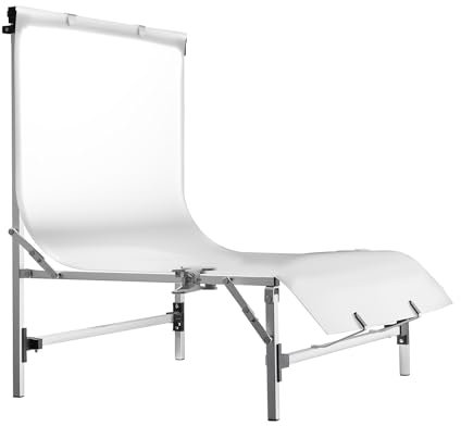 Walimex pro Fototisch Tavola Aufnahmehöhe 28 cm, Aufnametisch für Produktfotografie mit Diffusionsoberfläche, bis 5 kg Traglast, Fotostudio Hintergrund für professionelle Bilder