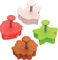 Home Made Kitchen Craft - Set di 4 formine per Biscotti a stantuffo