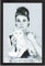 empireposter Audrey Hepburn Katze - Bedruckter Spiegel mit Kunststoff Rahmen in Holzoptik, Kult-Spiegel - Grösse 20x30 cm