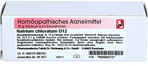NATRIUM CHLORATUM D 12 Globu 10 g