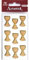 Artoz Artwork 3D Motiv-Sticker 185550-57,Kelch orange, Hintergrund Spiegel-Gold, mit Glitter verziert