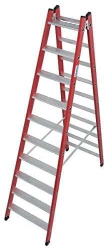 Krause lhk460 doppelte Stehleiter in Fiberglas, 2 x 10 Stufen, 2.25 m Höhe