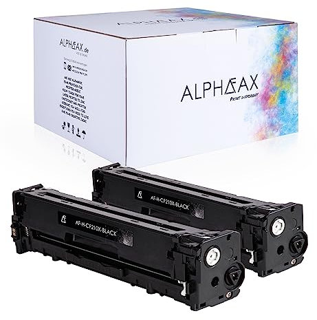 Alphafax 2 Toner kompatibel mit HP CF210X Laserjet Pro200 M251n M276 N NW Series - Schwarz je 2.400 Seiten