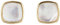 Buckley London Damen-Ohrstecker Messing Perlmutt creme Rechteckschliff - 430020030