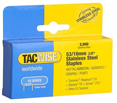 TACWISE 1270 Typ 53/10mm Edelstahlklammern, 10mm, 2000 Stück