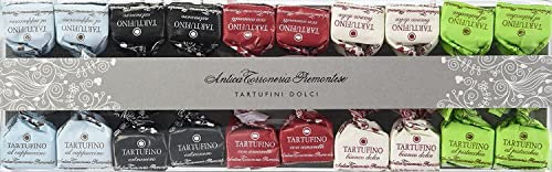 Antica Torroneria Piemontese Tartufi Dolci gemischte Trüffelpralinen, 140g – Feinste exquisite Italienische Trüffelpralinen, Glutenfrei & Köstlich, Ideal als Edle Geschenkidee