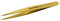 TWEEZERMAN Spitze Pinzette (Handgeschliffene Spitzen, Augenbrauen zupfen, Splitter entfernen, Rostfreier Edelstahl), Gold