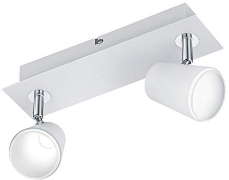 Trio Leuchten LED Spotbalken Narcos 873170231, Metall weiß matt, inkl. 2x 6 Watt LED, 16.0 x 28.5 x 9.5 cm