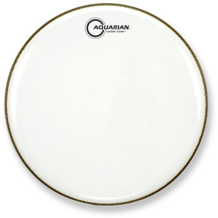 Aquarian CC22W Classic Clear Series - Drumhead - 22 inch - White Gloss