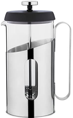 BergHOFF 2800140 Cafetera de Acero Inoxidable Cepillado, Plateado, 14 x 15 x 25 cm