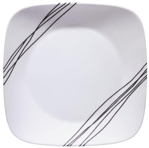 Corelle Simple Sketch Dinner Plate, 10-1/4-Inch, Square