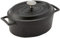 Pentole Agnelli Coghsop12625m - Casseruola Ovale In Ghisa Con 2 Maniglie, Nero (Opaco), 25 x 20 Cm, 1 Pezzo