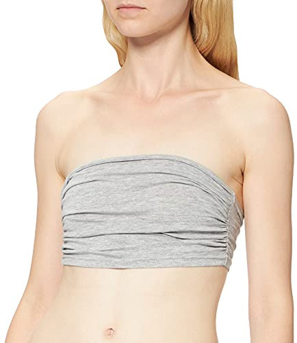 Urban Classics Ladies Bandeau Top Top a fascia donna grigio M