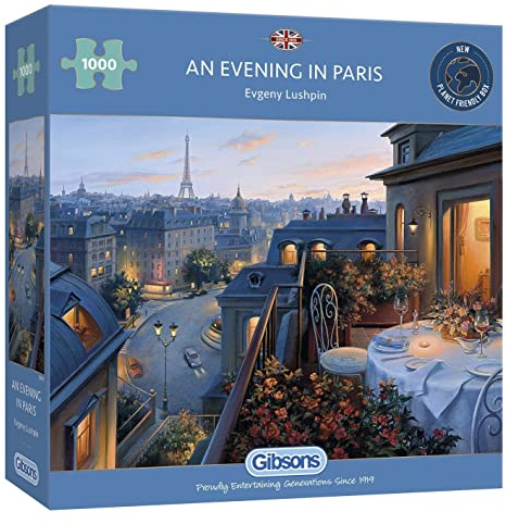 Gibsons An Evening in Paris Jigsaw Puzzle, 1000 piece