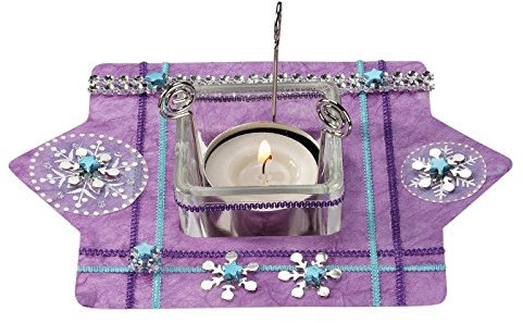 CREApop Würfelglashalter Teelicht 1-fach / 2 Stk. - 17x12cm. Folie selbstklebend