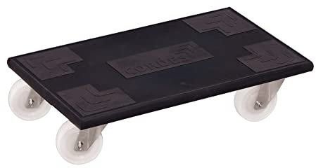 Möbelhund Europa mit Kunststofflenkrollen Schwarz Möbelroller Allzweckroller