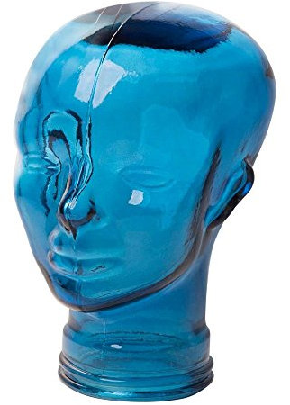 AMP3 Luxury Glass Head Headphones Stand Colour BLUE
