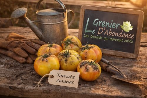 50 graines à semer - Le Grenier d'Abondance - TOMATE Ananas - Gout Incomparable