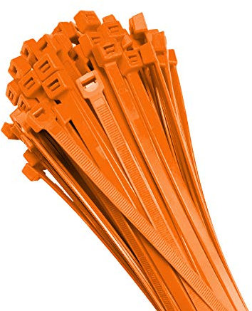 Electriduct 7 Nylon Cable Ties - Orange (100 Pack)