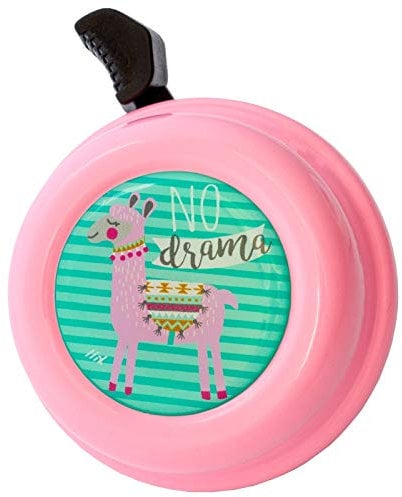 Liix Fahrradklingel Colour Bell No Drama Lama Tier Design Lamaklingel für Kinder und Erwachsene mit einfacher Montage (Rosa)