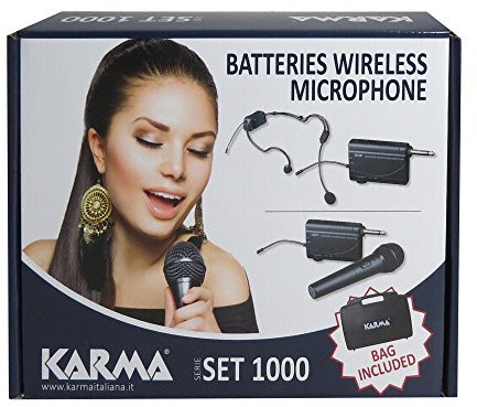 Karma Set 1000Hd Radiomicrofono ad Archetto, Nero