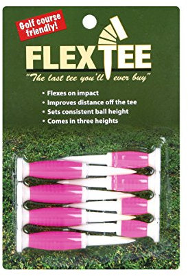 Flex Tee Unisex-Erwachsene Flexible Golf-Tees, 8 Stück, Pink, Assorted