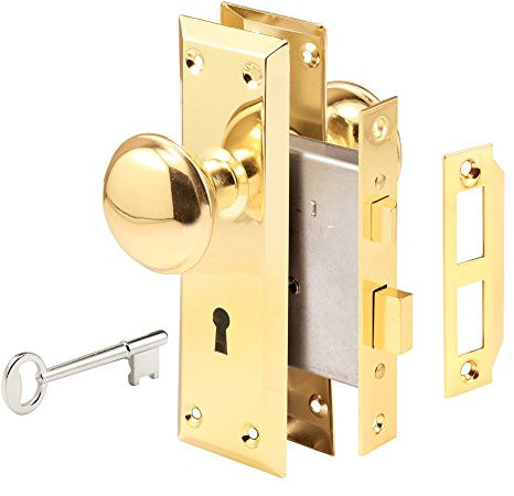 Prime-Line E 2293 Sostituzione di set di serrature antiche rotte e altro, adatto per porte interne 1-3/4, Brass, 1-3/8 in. x 1-3/4 in