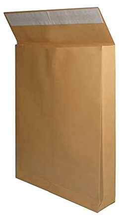 Faltentasche mit Klotzboden C4 (324x229x40mm) haftklebend braun 130g 200 Stück