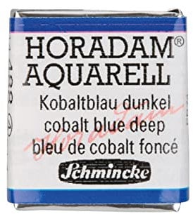 Schmincke – HORADAM® AQUARELL - feinste Künstler-Aquarellfarben, 488 Kobaltblau dunkel, 14 488 044, 1/2 Näpfchen