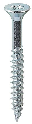 TIMCO Twin-Threaded Woodscrews - PZ - Double Countersunk - 12 x 2 - Zinc Plated - Box of 200