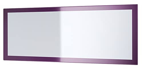 Vladon Spiegel Lima, Wandspiegel mit Rahmen im modernen Stil, Brombeer Hochglanz (139 x 55 cm)