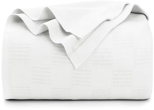 Utopia Bedding Baumwolle Decke - 100% Prämie-gewebte Baumwolle - atmungsaktive Decke und Quilt für Bett & Couch/Sofa - von Utopia das Tuch Weiß Twin