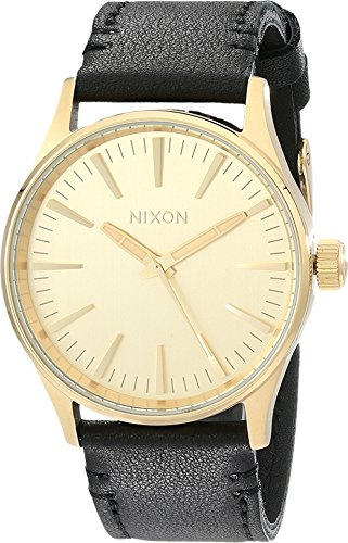 Nixon Herren-Armbanduhr Sentry 38 Analog Quarz Leder A377513-00