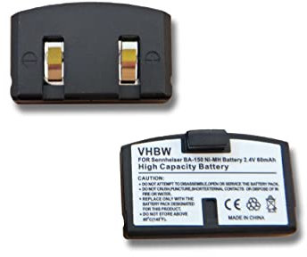 vhbw 2x Ni-MH battery set 60mAh (2.4V) for headset headphones AKG AP97A, AP97 A, AP 97 A, Balance K 122 IR replaces BA-150, BA150, BA-151, BA151