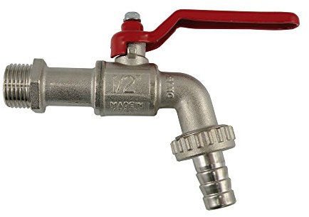 Kugelauslaufhähne, bis 15 bar Kugelhahn Auslaufhahn Ventil für Wasser Druckluft Mineralöle Vakuum (G 1)