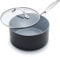 GreenPan Valencia Pro Sartén de 20 cm/3,1 Litros Antiadherente de Cerámica Saludable Anodizada Dura con Tapa, Libre de PFAS, Inducción, Apta para Lavavajillas, Apta para Horno, Gris