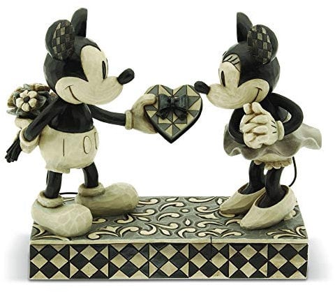 Disney Traditions Mickey & Minnie Figur schwarz und weiß, Höhe 15 cm