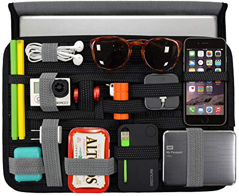 Cocoon Grid-IT Wrap - Bolsa y Organizador para iPad de 11 Pulgadas, Funda en Neopreno para Tablet, Sistema organizativo I Sistema Organizzativo, 35x2x24.5cm - Negro