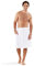 Boca Frottee-Handtuch für Herren, Baumwolle, Herren-Badetuch, Handtuch nach der Dusche, Spa-Wickeltuch für Sauna und Fitnessstudio, Größe M/L, Weiß