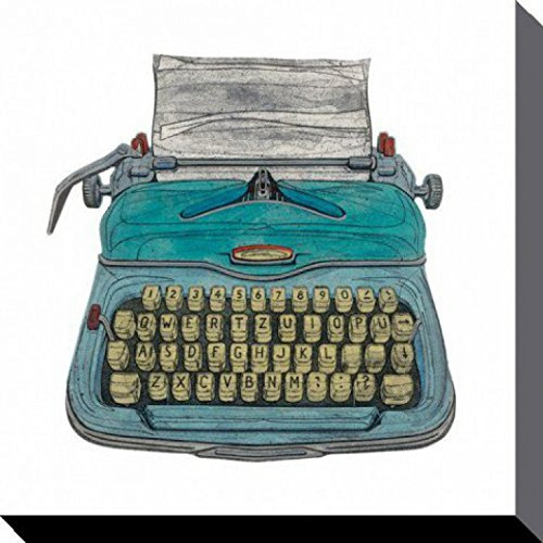 1art1 Schreibmaschinen Poster Typewriter, Barry Goodman Bilder Leinwand-Bild Auf Keilrahmen | XXL-Wandbild Poster Kunstdruck Als Leinwandbild 80x80 cm